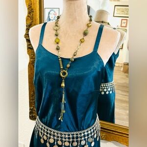 Boho chunky neutral artsy tribal statement festival Necklace